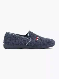 Donkerblauwe Pantoffel Wol