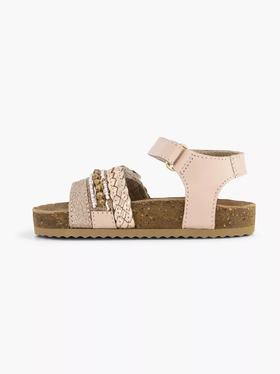 Roze Leren Sandal Klittenband - Afbeelding 2