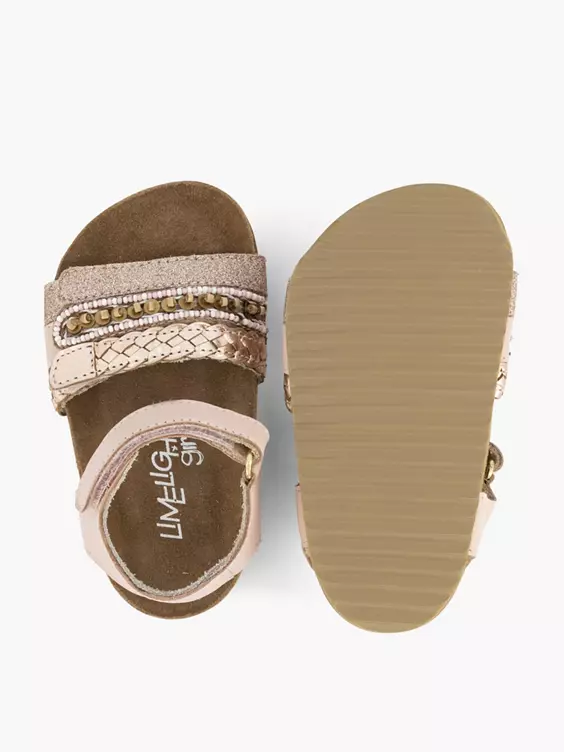 Roze Leren Sandal Klittenband - Afbeelding 3