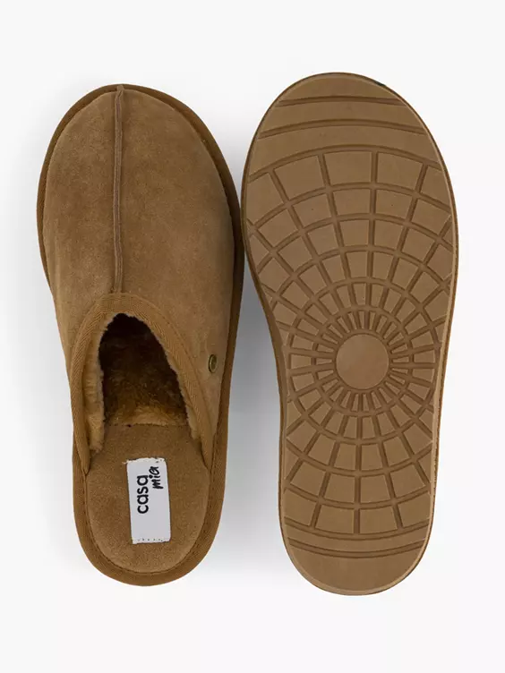 Cognac Leren Instap Pantoffel - Afbeelding 3