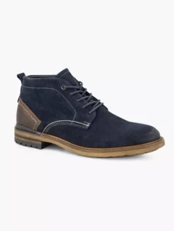 Donkerblauwe Leren Veterschoen -Skechers Winkel 2127149 H6