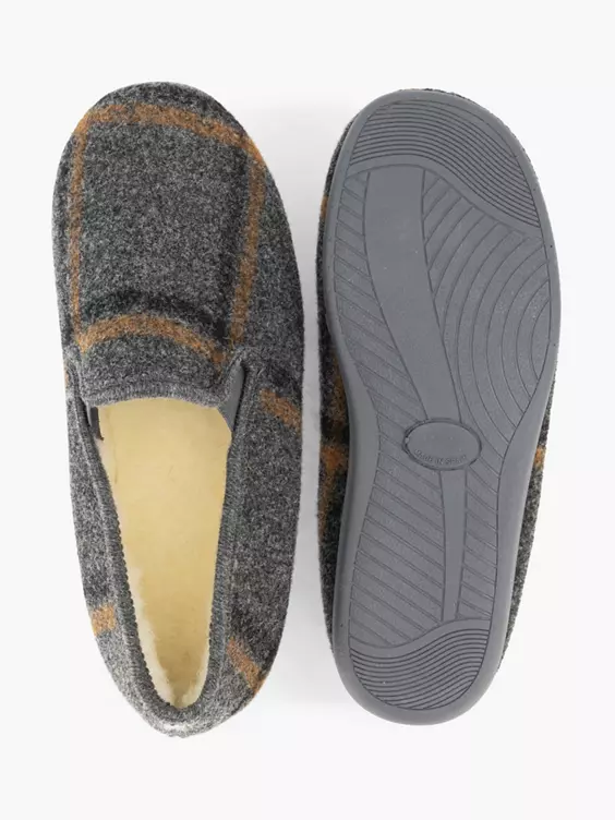 Grijze Pantoffel Ruiten - Afbeelding 3