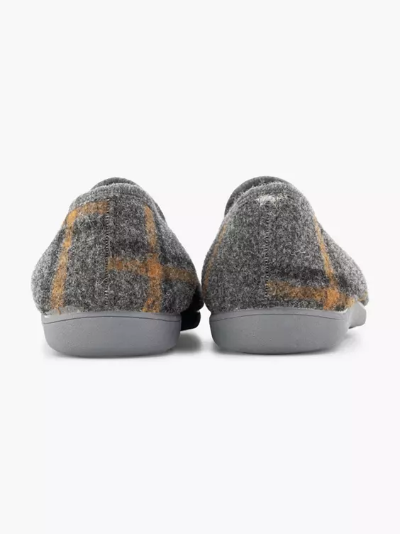 Grijze Pantoffel Ruiten - Afbeelding 4