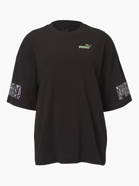 Zwarte Puma Power Monarch Colorblock Tee