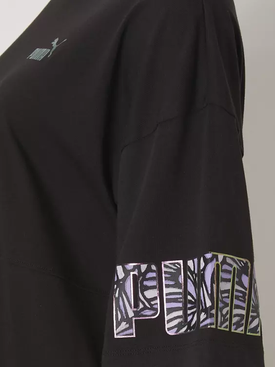 Zwarte Puma Power Monarch Colorblock Tee - Afbeelding 3