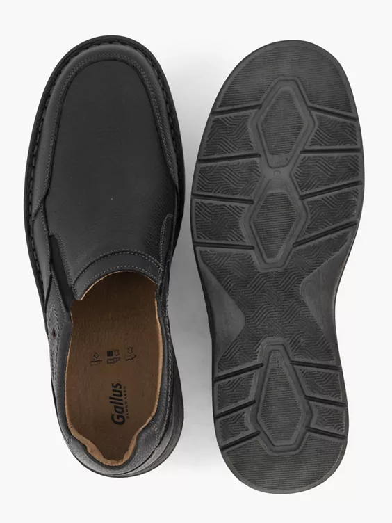 Zwarte Leren Instapper - Afbeelding 3