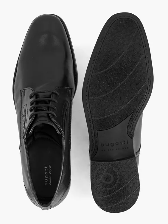 Bugatti Zwarte Leren Veterschoen - Afbeelding 3