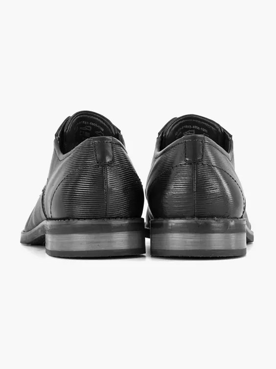 Bugatti Zwarte Leren Veterschoen - Afbeelding 4