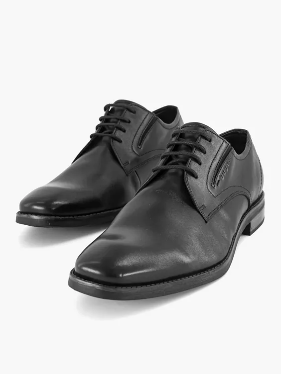 Bugatti Zwarte Leren Veterschoen - Afbeelding 5