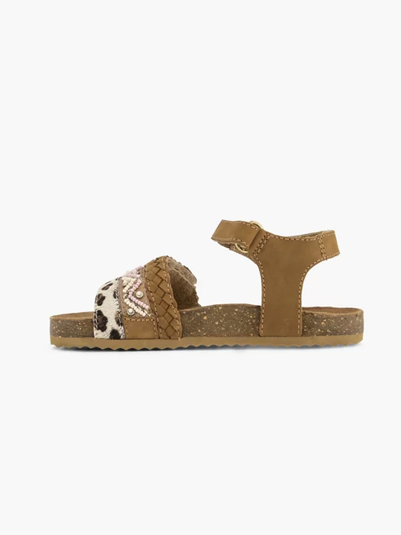 Bruine Leren Sandalen Panterprint - Afbeelding 2