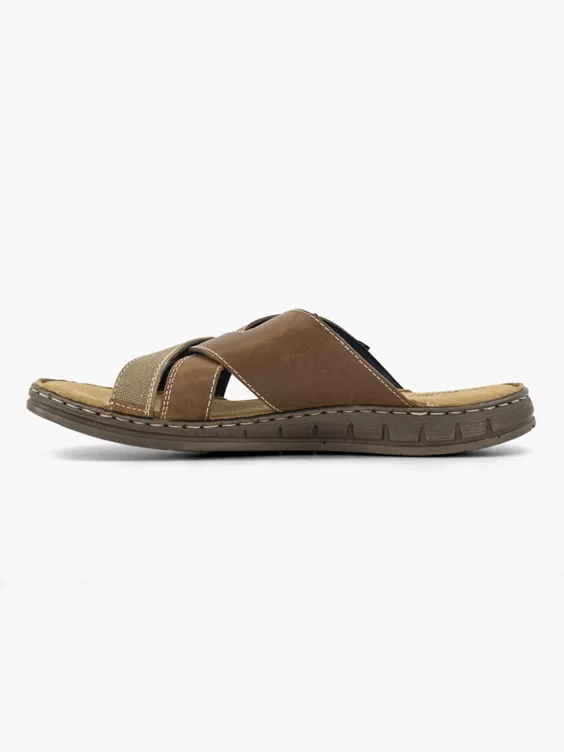 Bruine Leren Slipper - Afbeelding 2