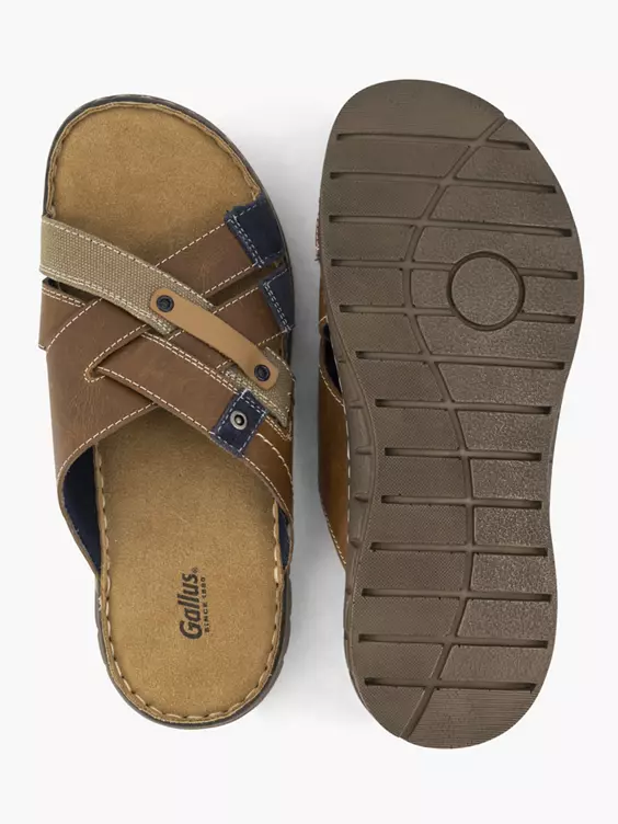 Bruine Leren Slipper - Afbeelding 3