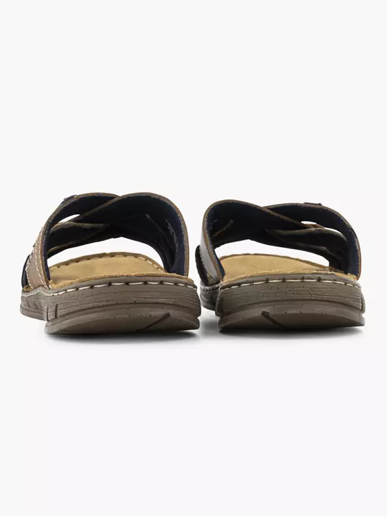 Bruine Leren Slipper - Afbeelding 4