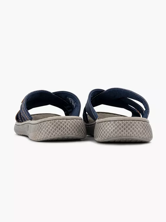 Donkerblauwe Suéde Slipper - Afbeelding 4