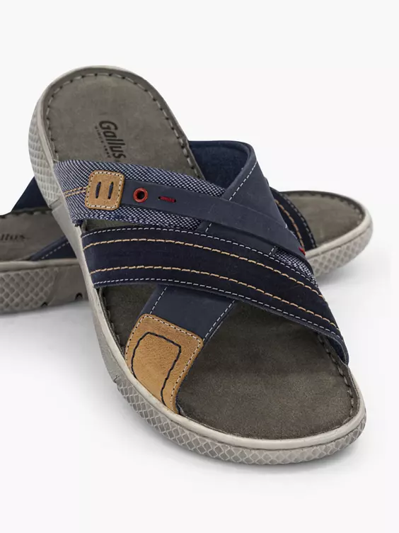 Donkerblauwe Suéde Slipper - Afbeelding 5