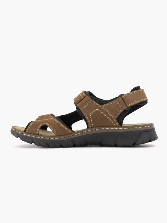 Bruine Leren Sandaal - Afbeelding 2