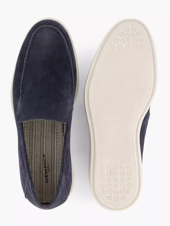 Donkerblauwe Suéde Instapper - Afbeelding 3