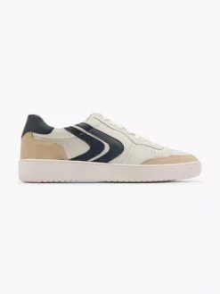 Witte Leren Retro Sneaker