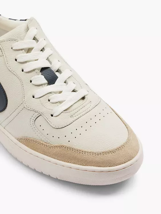 Witte Leren Retro Sneaker - Afbeelding 2