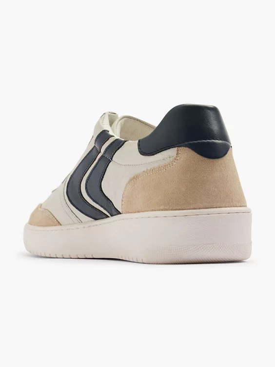 Witte Leren Retro Sneaker - Afbeelding 3