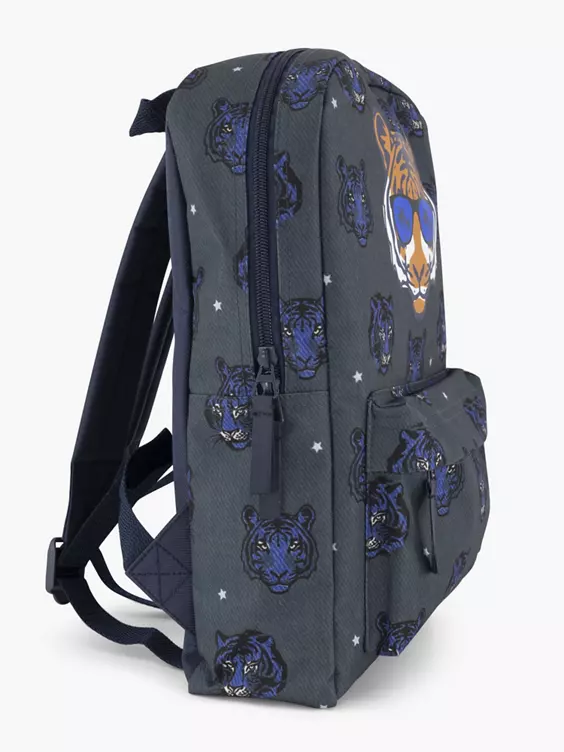 Donkerblauwe Rugzak Tijger - Afbeelding 2