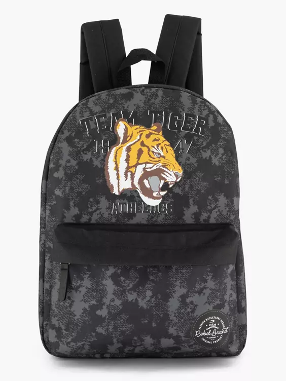 Donkergrijze Rugzak Tijger