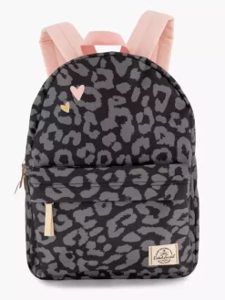 Grijze/ Roze Rugzak Panterprint