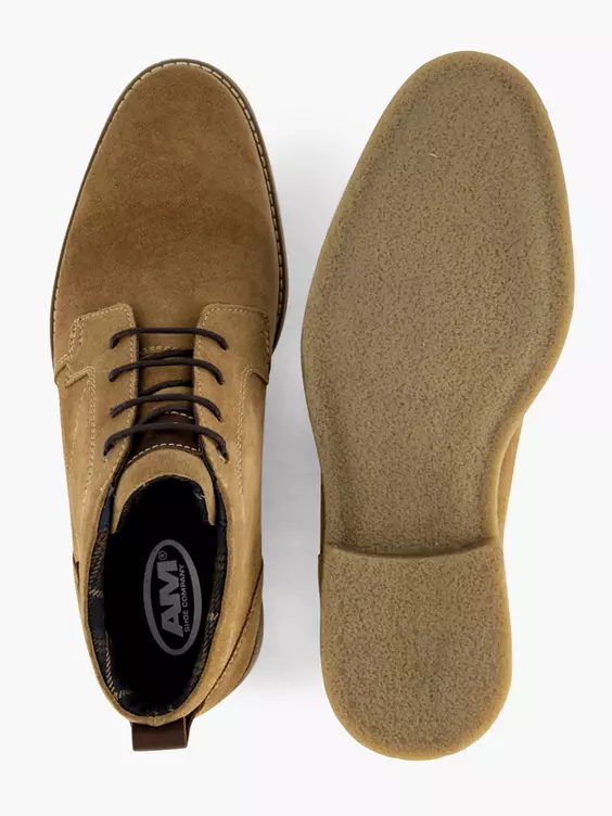 Beige Suéde Veterboot - Afbeelding 3